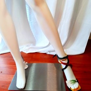 RARE really sexy Vintage Roberto Cavalli tie up stilettos